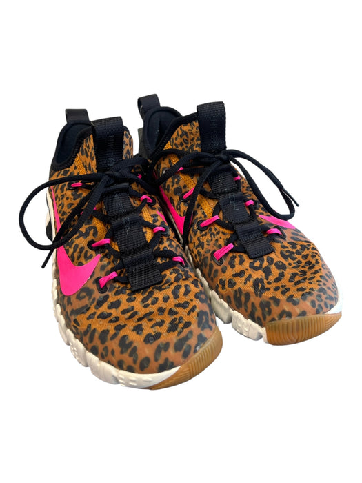 Nike Shoe Size 7.5 Brown & Pink Manmade Material Almond Toe Animal Print Shoes Brown & Pink / 7.5