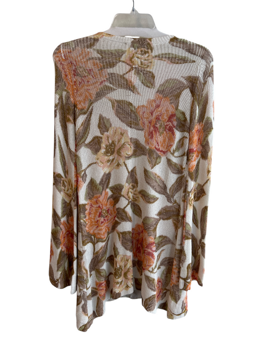 Mumu Size Sm & Med Off White & Multi Viscose floral print Long Sleeve Knit Dress Off White & Multi / Sm & Med