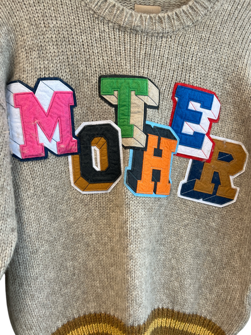 Mother Size Small Tan & multi Alpaca Blend Long Sleeve Crew Neck Sweater Tan & multi / Small