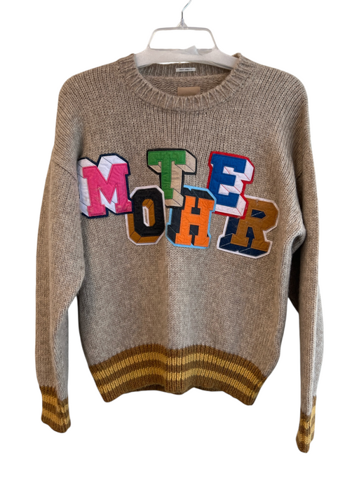 Mother Size Small Tan & multi Alpaca Blend Long Sleeve Crew Neck Sweater Tan & multi / Small