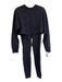 Gigi C Size Medium Black Polyamide Blend Long Sleeve Cropped Leggings Pants Set Black / Medium