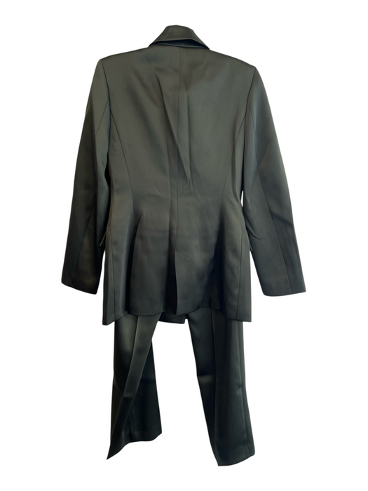 Zara Size Small Dark Green Polyester Blend Double Breast Zip Fly Pants Suit Dark Green / Small