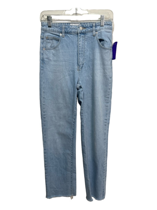 Rolla's Size 27 Light Wash Cotton Denim High Rise Straight Raw Hem Jeans Light Wash / 27