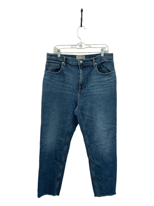 Everlane Size 32 Med Dark Wash Cotton High Rise Straight Leg Jeans Med Dark Wash / 32