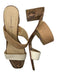 Chinese Laundry Shoe Size 8 Tan & brown Snake Skin Double Strap Suede Heels Tan & brown / 8