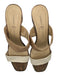 Chinese Laundry Shoe Size 8 Tan & brown Snake Skin Double Strap Suede Heels Tan & brown / 8