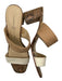 Chinese Laundry Shoe Size 8 Tan & brown Snake Skin Double Strap Suede Heels Tan & brown / 8