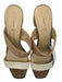 Chinese Laundry Shoe Size 8 Tan & brown Snake Skin Double Strap Suede Heels Tan & brown / 8