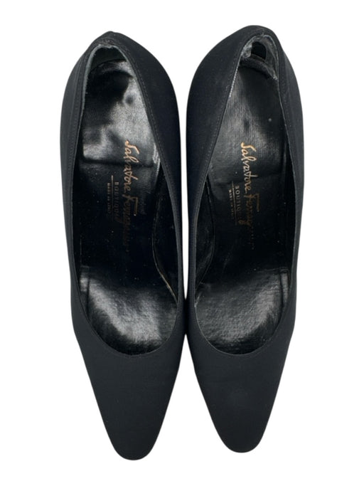 Salvatore Ferragamo Shoe Size 7B Black Matte Soft Pointed Toe Pumps Black / 7B