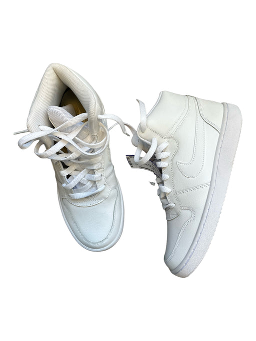 Nike Shoe Size 8 White Leather High Top lace up Athletic Sneakers White / 8