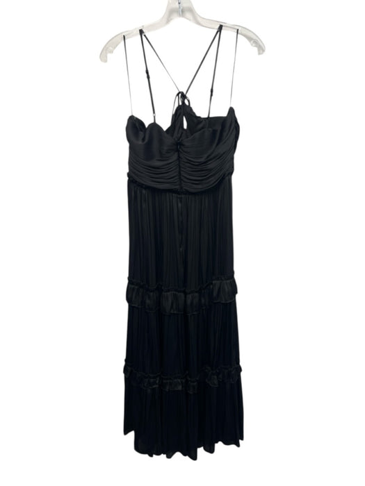 Aqua Size L Black Polyester Sleeveless Dress Black / L