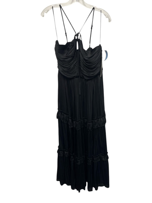 Aqua Size L Black Polyester Sleeveless Dress Black / L