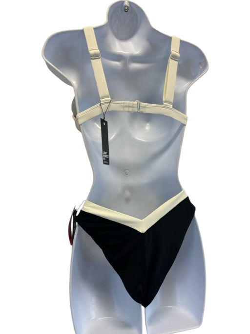 OneOne Size M Black & Cream Polyamide Color Block Adjustable Swimsuit Black & Cream / M