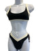 OneOne Size M Black & Cream Polyamide Color Block Adjustable Swimsuit Black & Cream / M