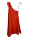 Diane Von Furstenberg Size 8 Red Orange Silk Blend One Shoulder Dress Red Orange / 8