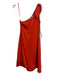 Diane Von Furstenberg Size 8 Red Orange Silk Blend One Shoulder Dress Red Orange / 8