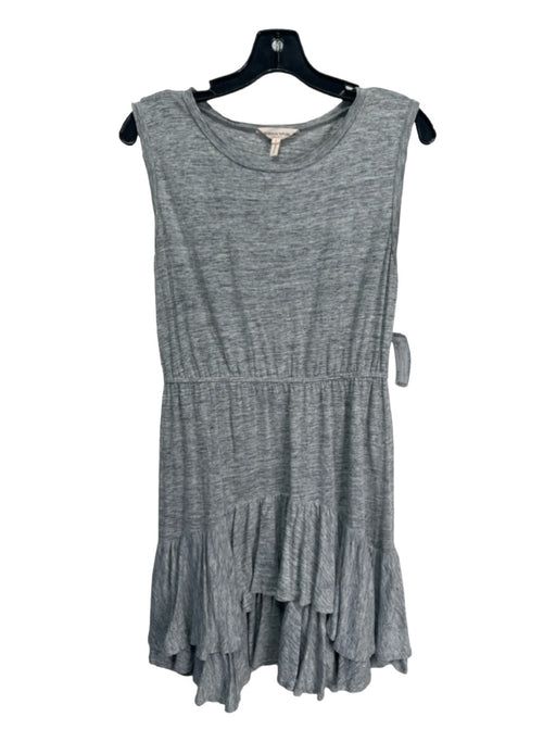 Rebecca Taylor Size S Gray Linen Sleeveless Heathered Tiered Dress Gray / S