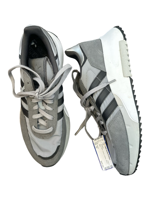 Adidas Shoe Size 10 Gray & Black Canvas Athletic Men's Sneakers 10