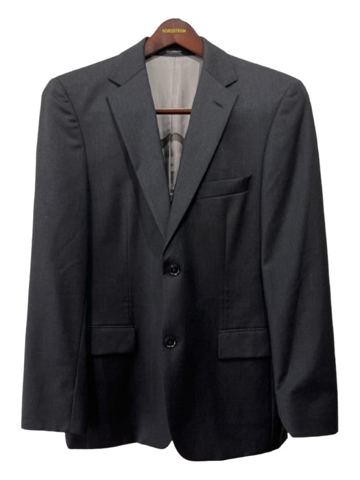 Boss Dark Gray Wool Blend Solid 2 Button Men's Blazer 38