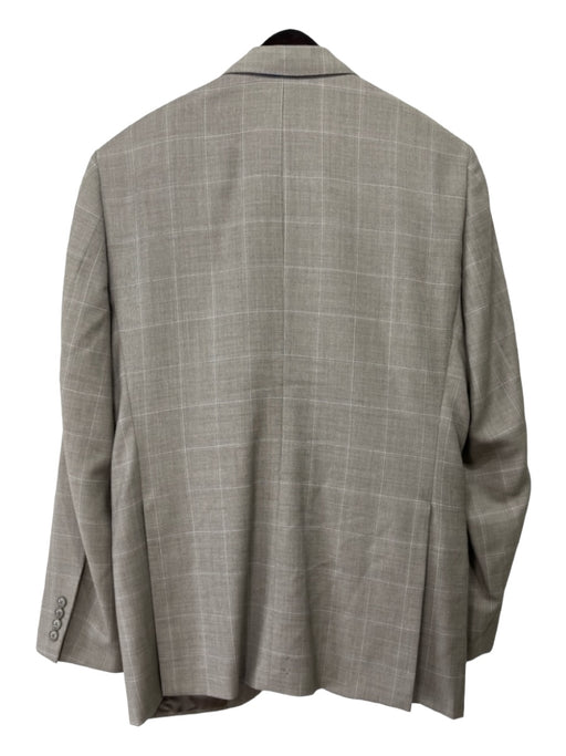 Corallo Rosso Gray & White Wool Plaid 2 Button Men's Suit 40