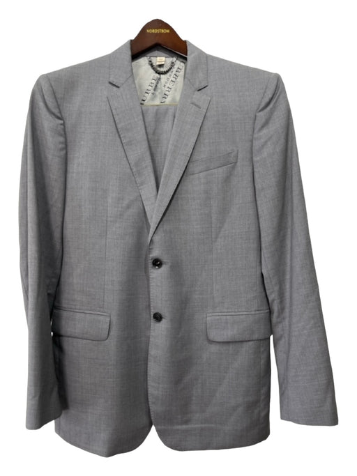 Burberry Light Gray Wool Blend Solid 2 Button Men's Suit 52