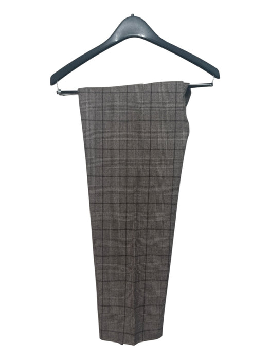 Paul Stuart Brown Wool Plaid 2 Button Men's Suit Brown / 50R