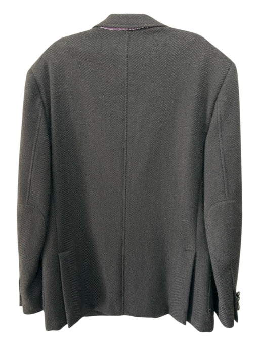 Paul Stuart Size 40 Black Wool Solid Buttons Men's Jacket Black / 40