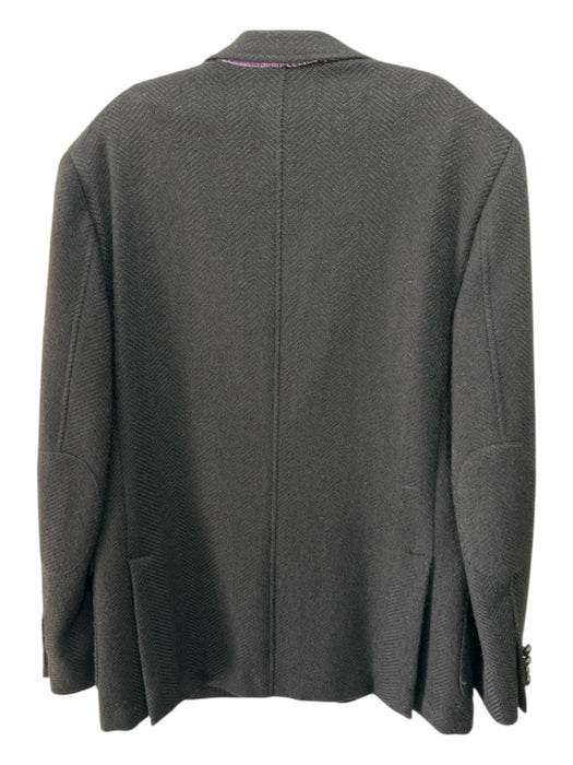 Paul Stuart Size 40 Black Wool Solid Buttons Men's Jacket Black / 40
