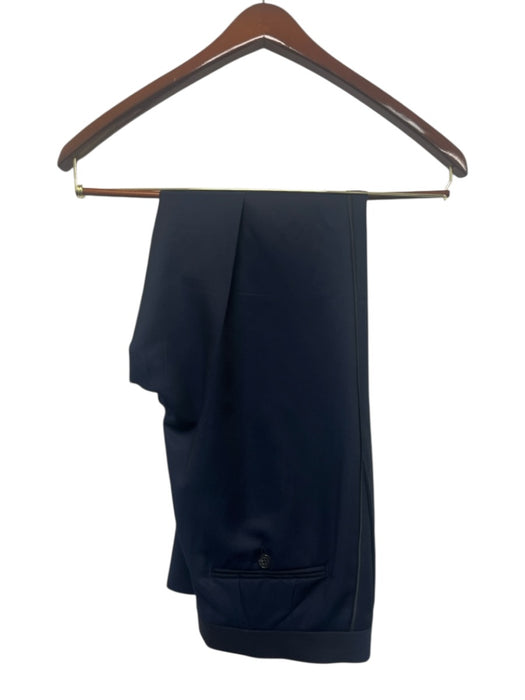 Ted Baker Navy Wool Blend Solid Tuxedo Men's Suit Navy / 42