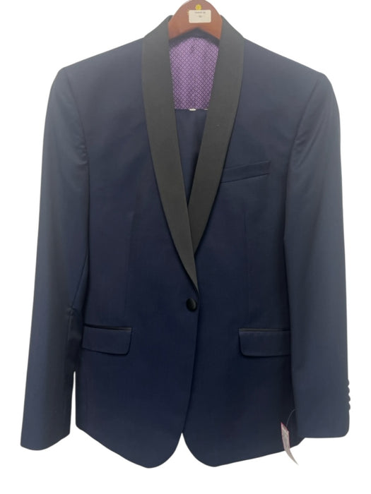 Ted Baker Navy Wool Blend Solid Tuxedo Men's Suit Navy / 42