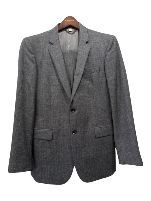 Burberry Gray Wool Blend Solid 2 Button Men's Suit 52