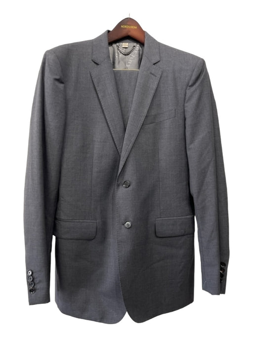 Burberry Gray Wool Blend Solid 2 Button Men's Suit 50