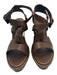 Bottega Veneta Shoe Size 40.5 Brown Leather Strappy Wedge Woven Sandals Brown / 40.5