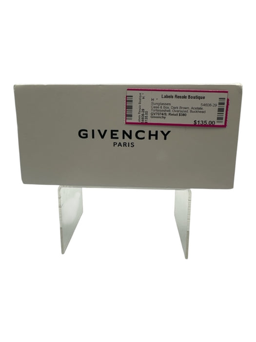 Givenchy Dark Brown Acetate Tortoiseshell Oversized Sunglasses Dark Brown