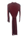 Boden Size 4L Navy Blue & Red Tencel Blend Striped Long Sleeve 1/2 Button Dress Navy Blue & Red / 4L