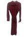 Boden Size 4L Navy Blue & Red Tencel Blend Striped Long Sleeve 1/2 Button Dress Navy Blue & Red / 4L