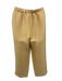 Attersee Size XXS Beige Wool Blend Elastic Waistband Metallic Thread Wavy Pants Beige / XXS