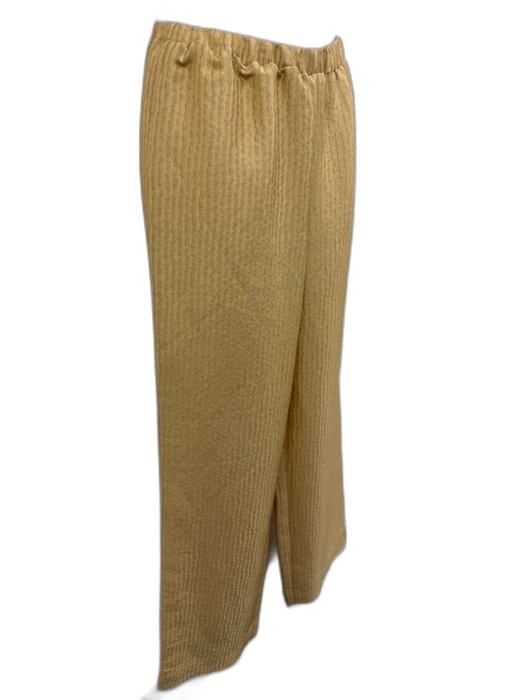 Attersee Size XXS Beige Wool Blend Elastic Waistband Metallic Thread Wavy Pants Beige / XXS