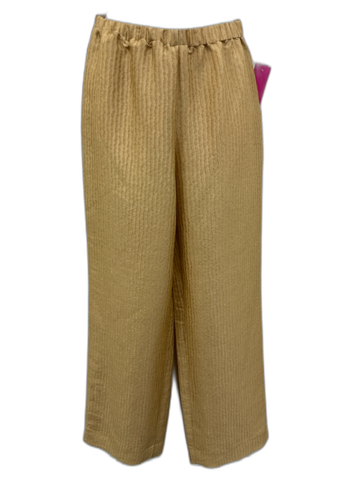 Attersee Size XXS Beige Wool Blend Elastic Waistband Metallic Thread Wavy Pants Beige / XXS
