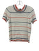J. Crew Size XS White, Blue & Orange Acrylic Blend Boucle Knit Striped Skirt Set White, Blue & Orange / XS