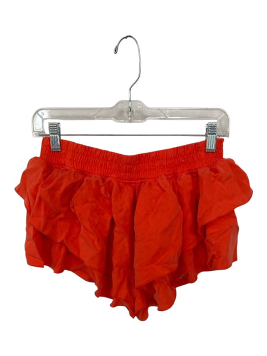 FP Movement Size XS Orange Polyester Blend Ruffle Waistband Detail Skort Orange / XS