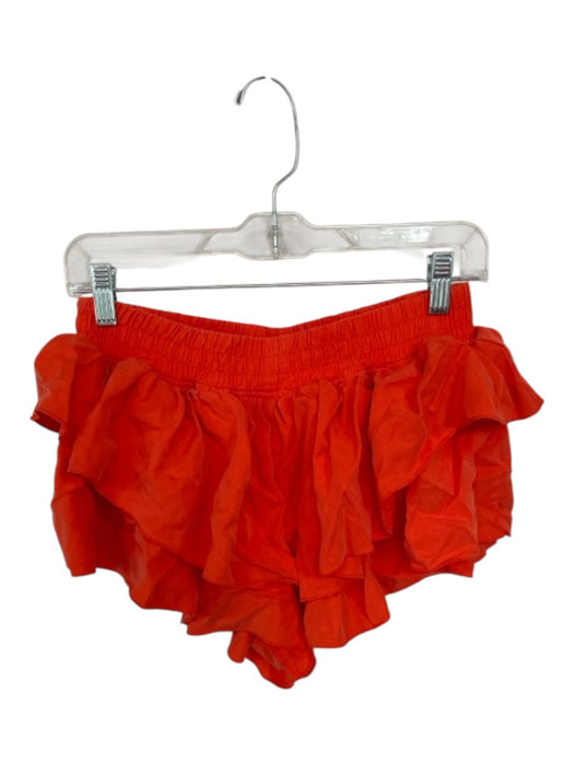 FP Movement Size XS Orange Polyester Blend Ruffle Waistband Detail Skort Orange / XS