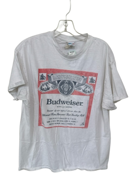 Junk Food Size M White Cotton T Shirt Top White / M