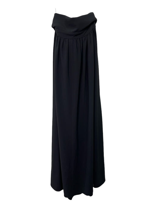 Proenza Schouler Size 10 Black Triacetate Blend Pop Over Strapless Gown Black / 10