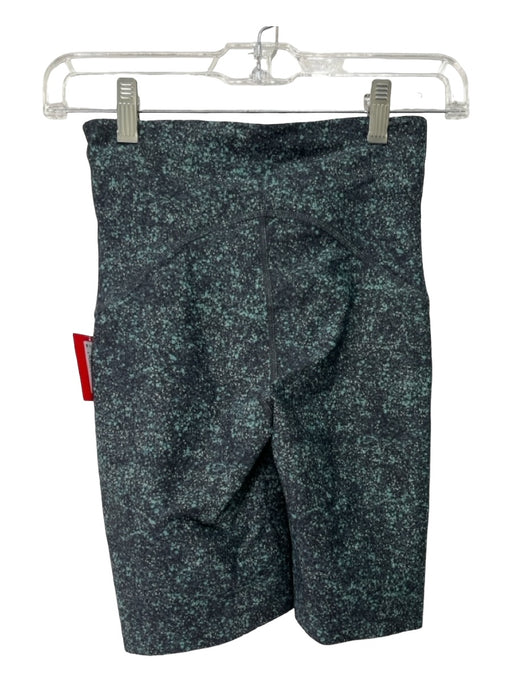 Spanx Size XS Green & Black Nylon Blend High Rise Speckled Bike Shorts Shorts Green & Black / XS