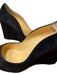 Christian Louboutin Shoe Size 35.5 Black Suede Wedge Closed Toe Slip On Shoes Black / 35.5