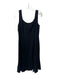 Carlisle Size 6 Black Wool Square Neck Sleeveless Side Zip Kick Pleat Dress Black / 6