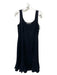 Carlisle Size 6 Black Wool Square Neck Sleeveless Side Zip Kick Pleat Dress Black / 6