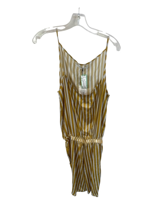 Humanoid Size M Mustard & Blue Viscose Spaghetti Strap Striped Dress Mustard & Blue / M