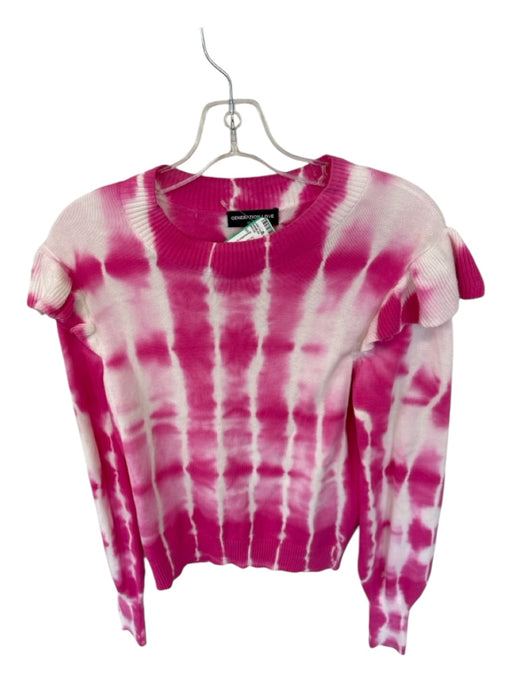 Generation Love Size S Pink & White Cotton Blend Long Sleeve Tie Dye Sweater Pink & White / S